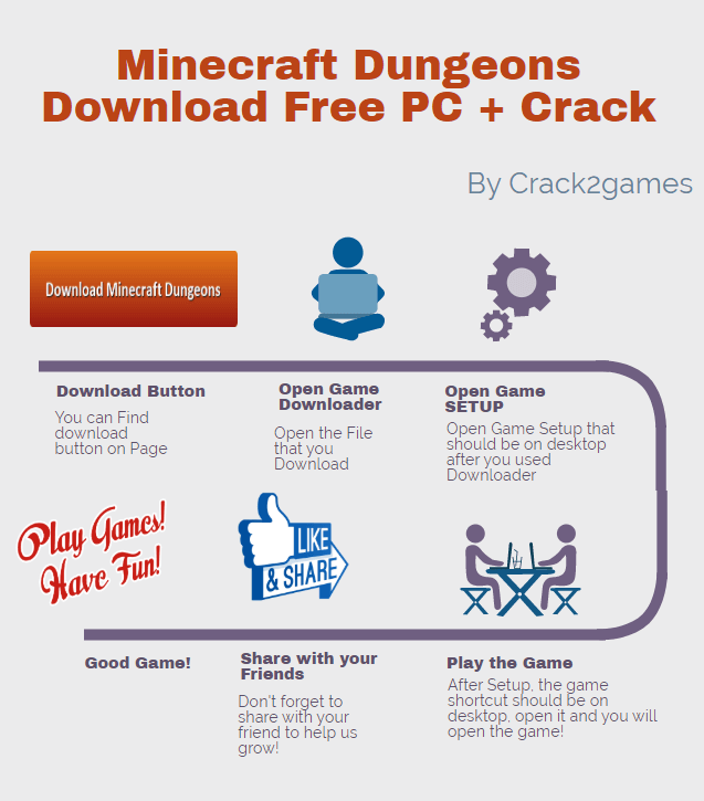Minecraft Dungeons download crack free